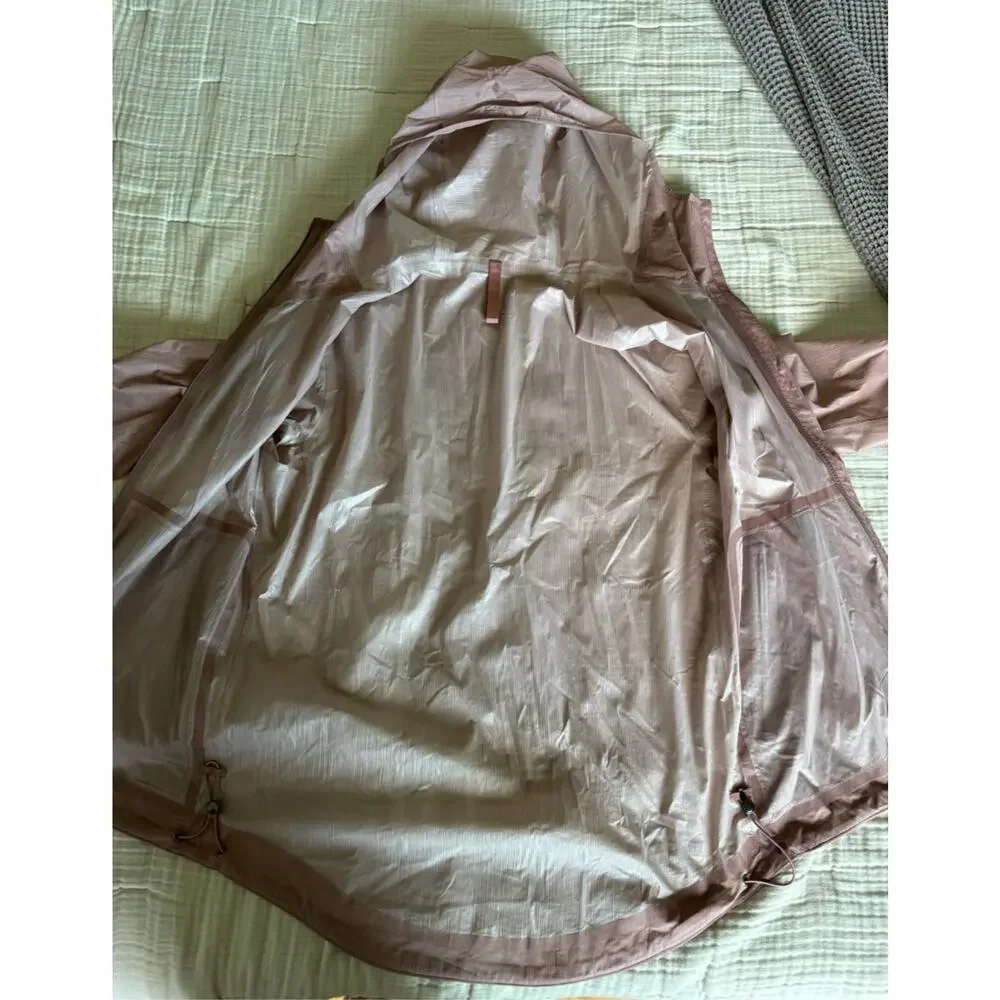 Lululemon Sheerjoy Pink Full Zip Waterproof Hooded Jacket Women's 8 Lightweight - Picture 13 of 16